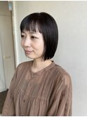 切りっぱなしボブ／ミディアムヘア