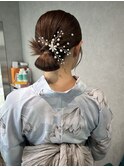 【立川CRES吉岡俊】大人シニヨン　ヘアアレンジ　浴衣ヘア