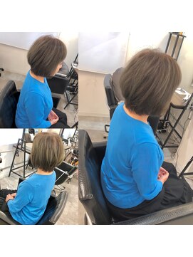 イマ(ima) ☆オリーブアッシュ×美フォルム小顔ショート☆担当:市橋