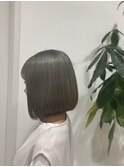 グレージュ×ボブ