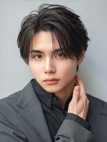 オーシャントーキョー 渋谷神南(OCEAN TOKYO) 黒髪人気ツーブロックワックスなしセンターパート韓国パーマ