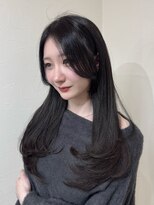 クレム 博多駅店(ChLem)&nbsp;顔まわりレイヤー 艶カラー 暗髪 韓国風 髪質改善 福岡美容室