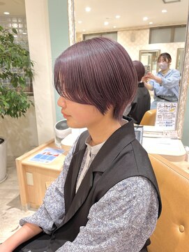 ルーム 郡山店(ROOM) ピンクラベンダーグレージュ×マッシュショート◎