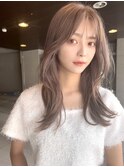 ハイトーンブリーチ/韓国風/セミロング/姫カットレイヤー★19