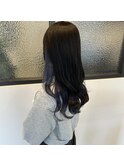 【山田紗羅】ブルーインナーカラー