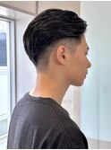 men's/メンズ/刈り上げセンターパート/ブルーブラック/原宿