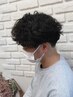 メンズカット+波巻きパーマ+眉毛カット+プレトリートメント¥14540→