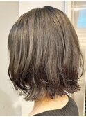 切りっぱなしボブ×グレージュカラー【中村隆寛】