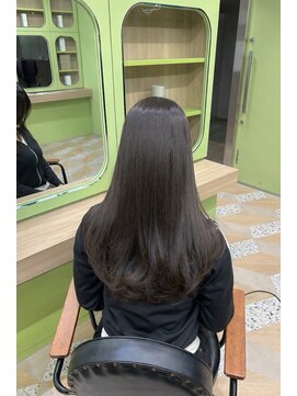 イオエ 西梅田(ioe) ブリーチなしカラー／髪質改善/ミルクティーベージュ/小顔へア