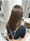 着物ヘア/大人ガーリー/ダークアッシュ/似合わせカット/銀座駅