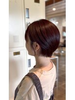 クレエ ヘアー デザイン(creer hair design)&nbsp;束感ショートAラインボブショートフレンチカジュアル小顔カット