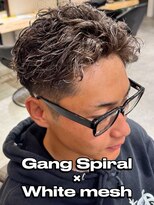 フラム ヘアデザイナーズ(FuLAM Hair designers*)&nbsp;ギャングスパイラルショート＋ホワイトメッシュ