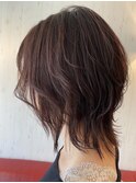【Vic's川口】大人可愛い×ミディアムウルフ×ピンクベージュ