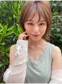 【サングース東海林】外ハネミニボブ×グレーベージュ