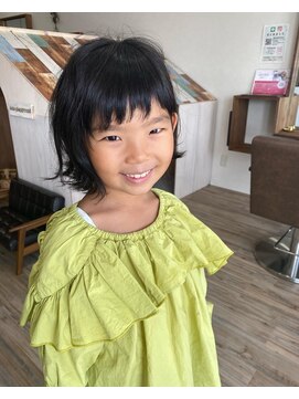 ヘアアミュー(hair Amyu) キッズ外ハネボブ