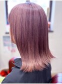 20代30代40代髪質改善カラーピンクブラウンくびれ透明感
