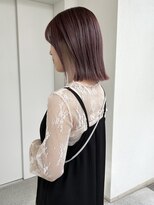 カサネ(casane)&nbsp;モーヴピンク／インナーカラー／切りっぱなし