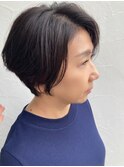 白髪染め/30代/40代/50代/ひし形ショートボブ