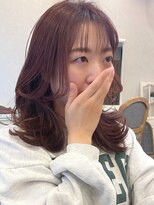 レガロヘアーデザイン(Regalo hair design) Regalo☆レイヤーミディアム×ピンクベージュ