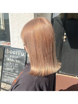 ボアップ 新居浜店(boappu) #ミルクティベージュ#ブリーチカラー#透明感カラー