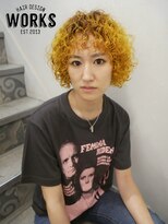 ワークス ヘアデザイン(WORKS HAIR DESIGN)&nbsp;スパイラルパーマ　イエローカラー