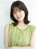 くびれ外ハネヘア*ミディアムヘア*顔周りカット*20代30代40代