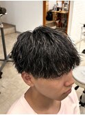 縦落ちツイスパ 東海大学前駅 メンズカット メンズパーマ 波巻き