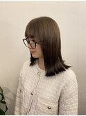 外ハネ×オリーブカラー