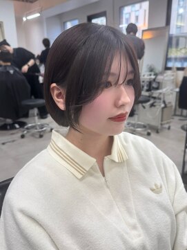 クレム 博多駅店(ChLem) 韓国風ボブ 顔まわりレイヤー ベージュカラー 髪質改善 韓国風