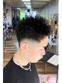 フェード/フェードカット/スパイキーパーマ/スパイキーショート