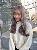 韓国ロングレイヤー/ピンクアッシュ