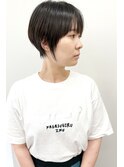 20代 30代 黒髪マッシュショート 丸みショート 髪質改善 池袋