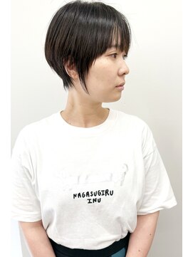 ラウンジ モリオ イケブクロ(Lounge MORIO Ikebukuro) 20代 30代 黒髪マッシュショート 丸みショート 髪質改善 池袋