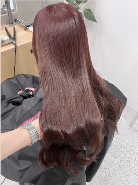 ペレ 渋谷(PELE) くびれヘア/アプリコットオレンジ/夏のヘアアレンジ/渋谷