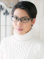 モッズヘア メン 仙台愛子駅前店(mod's hair men)&nbsp;かき上げ七三分けブラックビジネスショートa仙台愛子