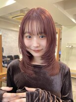 ガーデン 渋谷(GARDEN)&nbsp;レイヤーカット　顔周りカット　似合わせ　ピンクベージュ