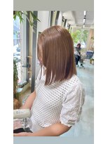 ザ パス 警固店(the path)&nbsp;ブリーチなしダブルカラーでつくるヘーゼルベージュ