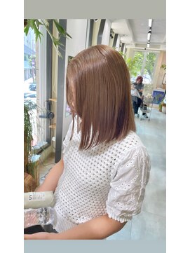 ザ パス 警固店(the path) ブリーチなしダブルカラーでつくるヘーゼルベージュ