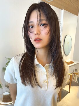 クィーンズガーデンバイケーツーギンザ(QUEEN’S GARDEN by K two GINZA) 顔まわりレイヤー/セミロング/似合わせ/ナチュラルブラウン