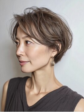 ハーツ(Heart's) 大人ショート白髪ぼかし脱白髪染めハイライト40代50代60代