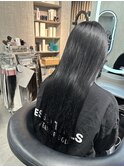 美髪エクステ黒髪ロング！