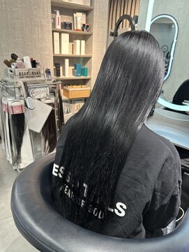 美髪エクステ黒髪ロング！