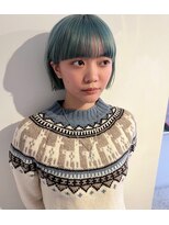 ピープル コモンズ(people commons) ミニボブ ペールトーンブルー