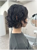 顎下ボブパーマ