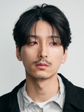 テン 心斎橋(tenn.) 難波ニュアンスパーマセンターパートフェザーパーマ毛流れパーマ