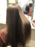カット+オーガニックカラー+シルクストレート+美髪Tr
