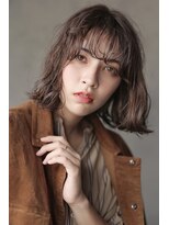 ソイ コンク 下北沢(soi conc)&nbsp;スモーキーベージュ×カールボブ 【下北沢ELICA】