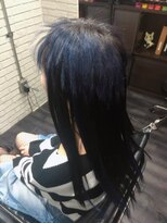 ミミック (mimic)&nbsp;ブルーブラック★編み込みエクステTRICKstyle！