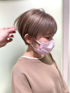フレーム ヘア ルーム 天王寺駅前店(FRAME hair room) ミルクティーベージュ/ハイトーン/ハンサムショート/ブリーチ