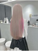 シルバー×ピンクインナーカラー【池袋、ケアブリーチ】